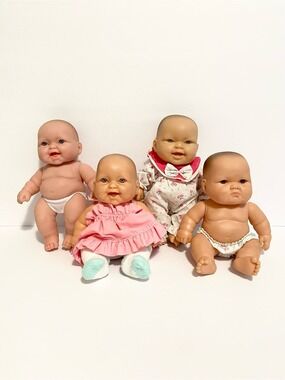 Berenguer Chubby Lifelike Baby Doll Lot of 4 Ready To Cry Open Mouth Tooth 10”
